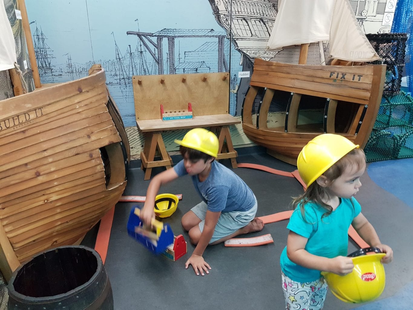 Kids play and have fun at the National Maritime Museum Greenwich