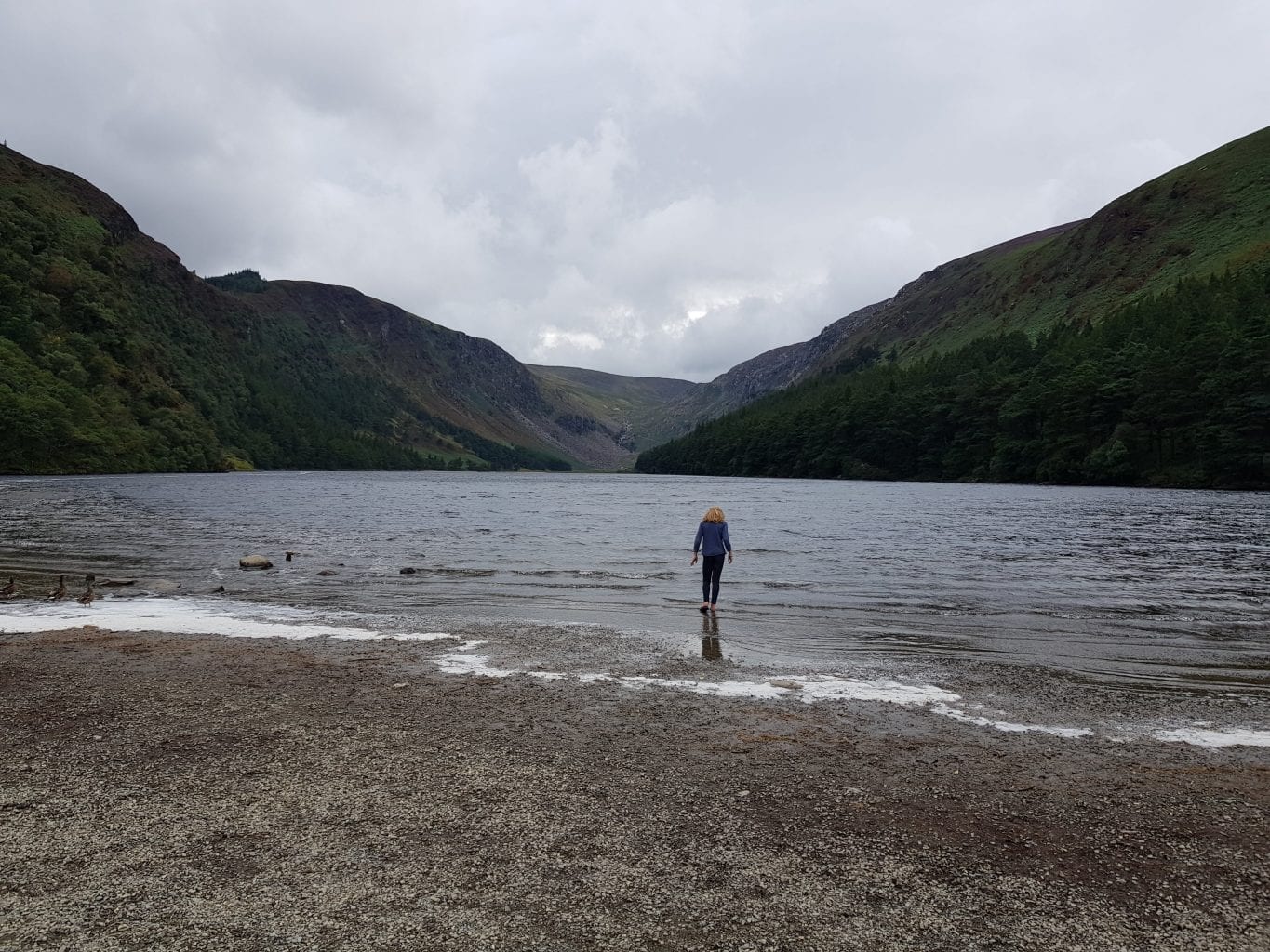 Lake Glendalough in the Wicklow Mountains National Park, Ireland. 