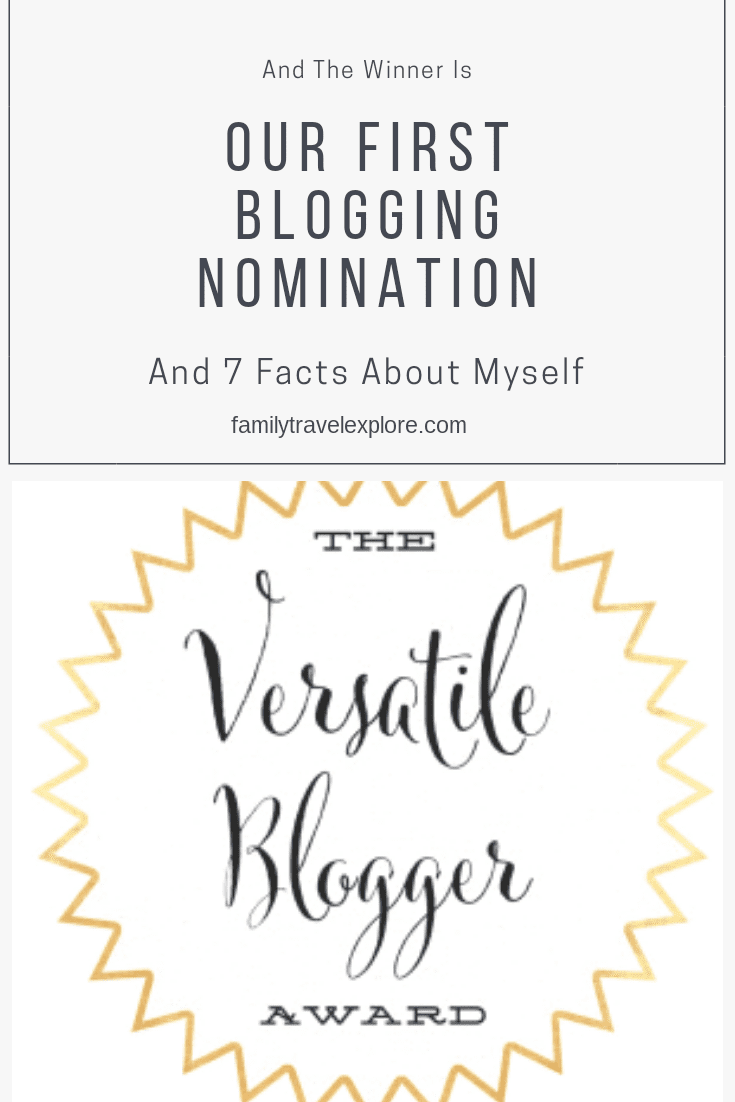The Versatile Blogger Award & 7 Facts About Myself
