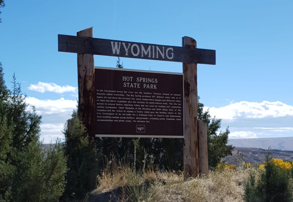 Wyoming Historic Marker for Thermopolis Hot Springs