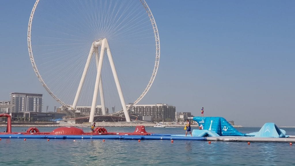 JBR Beach Aquaventure obstacle course Dubai