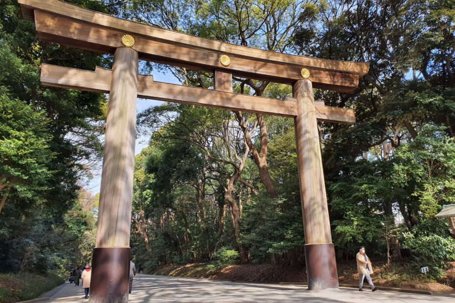 Entrance to Meiji Jingu Shrine Tokyo