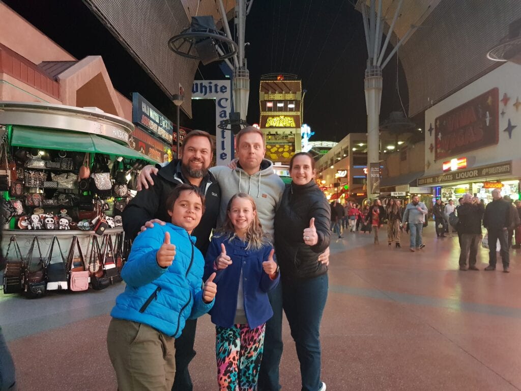 Meeting up with friends from South Africa in Las Vegas